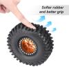 HobbyPark 120mm / 4.72inch 1.9 Crawler Tires and 1.9 Beadlock Wheels Set Foam Inserts for Axial SCX10 II III Traxxas TRX-4 Redcat Gen8 Gen7 Upgrades Replacement Parts (4-Pack) (Orange&Black) view 3