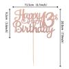1 PCS Happy 13th Birthday Cake Topper Glitter Cheers to 13 Years Birthday Cake Pick Official Teenager 13 Fabulous Cake Decoration for Happy 13th Birthday Theme Party Decorations Supplies Rose Gold view 3