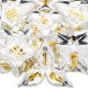 ARUOHHA DND Metal Dice Set Silvery Leaf Golden Numbers Design Polyhedral Dice with Box, 7PCS D and D Dice RPG Role Playing Games D20 D12 D10 D8 D6 view 1