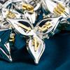 ARUOHHA DND Metal Dice Set Silvery Leaf Golden Numbers Design Polyhedral Dice with Box, 7PCS D and D Dice RPG Role Playing Games D20 D12 D10 D8 D6 view 4