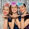 Rcanedny 12 Pieces Happy New Year Headband Crown New Years Eve Hats Tiara for Girls Princess New Year Party Favor Headwear view 3