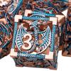 ARUOHHA Hollow DND Metal Dice Set Blue Dragons D and D Dice, RPG Role Playing Games Dungeons Polyhedral Dice with Gift Box D20 D12 D10 D8 D6 D4 view 1