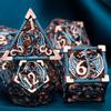 ARUOHHA Hollow DND Metal Dice Set Blue Dragons D and D Dice, RPG Role Playing Games Dungeons Polyhedral Dice with Gift Box D20 D12 D10 D8 D6 D4 view 2