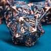 ARUOHHA Hollow DND Metal Dice Set Blue Dragons D and D Dice, RPG Role Playing Games Dungeons Polyhedral Dice with Gift Box D20 D12 D10 D8 D6 D4 view 3