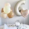 40'' Beige Number 7 Balloons, Giant Self Inflating Cream Foil Number Balloons Set 0-9, Large White Sand Digital 7 Helium Balloon for Girls Boys 7th Birthday Party Decorations Anniversary Supplies view 4