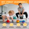 Jollybaby Soft Plush Baby Dumbbell Rattle Toys, 0-3-6 Months Newborn, High Contrast Black & White Sensory Rattles Weight Lifting Toy, Funny Baby Boy Girl Shower Gift view 2