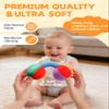 Jollybaby Soft Plush Baby Dumbbell Rattle Toys, 0-3-6 Months Newborn, High Contrast Black & White Sensory Rattles Weight Lifting Toy, Funny Baby Boy Girl Shower Gift view 4