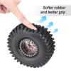 HobbyPark 120mm / 4.72inch 1.9 Crawler Tires and 1.9 Beadlock Wheels Set Foam Inserts for Axial SCX10 II III Traxxas TRX-4 Redcat Gen8 Gen7 Upgrades Replacement Parts (4-Pack) (Gray&Black) view 3