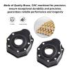 Hobbypark Outer Heavy Duty Brass Portal Housings Covers Weights for Traxxas TRX4 Upgrades Parts, fit TRX6 Front and Rear Axles, 4pcs (Gold & Black) view 2