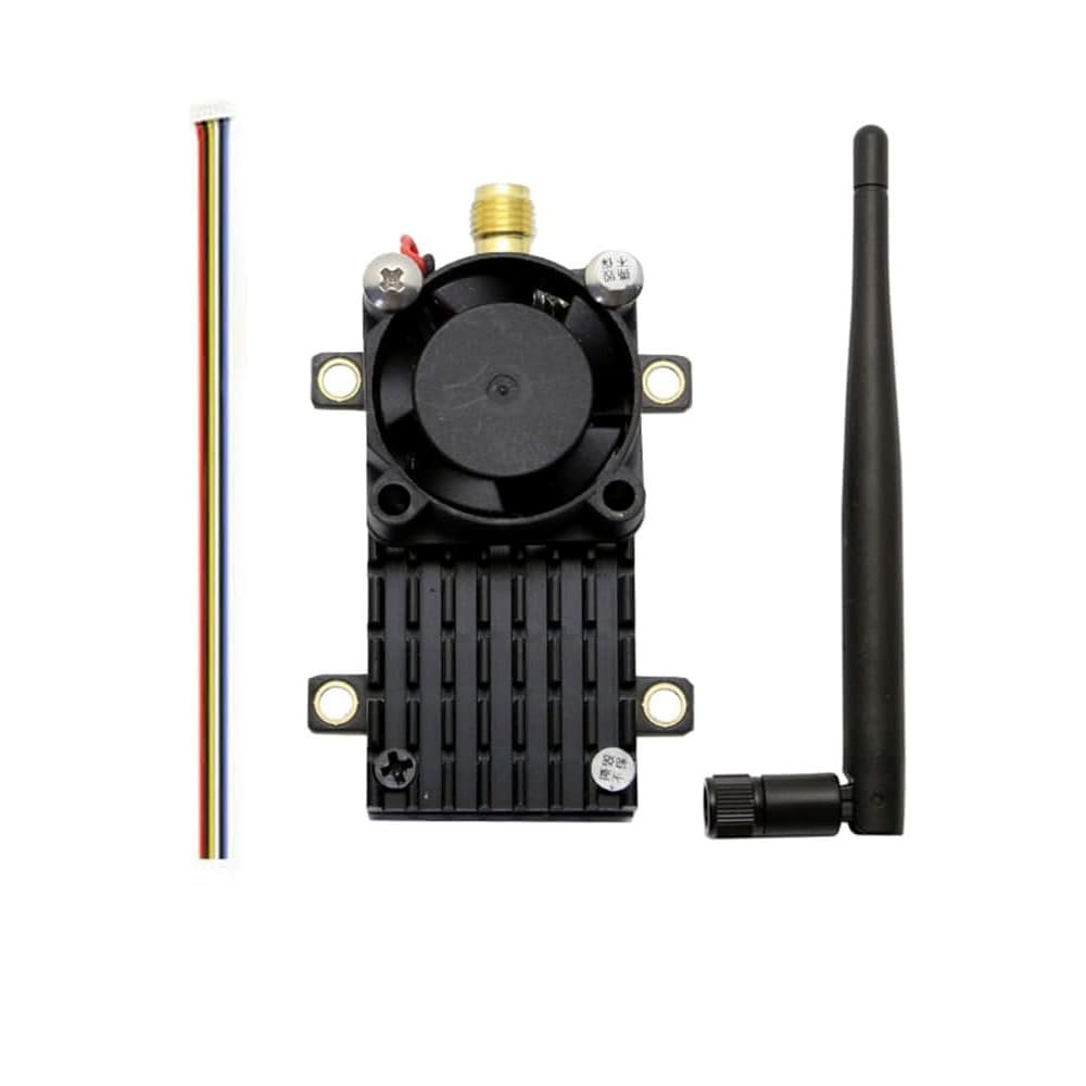 SoloGood 5.8Ghz 2W VTX FPV Transmitter Over 20Km Range TS582000 5.8G 2000MW 8CH Video Transmitter with 5dbi SMA Antenna for FPV Racing Drone Quadcopter