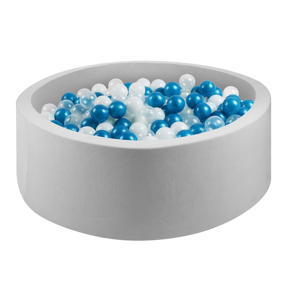 Foam Ball Pit for Kids Toddlers, Round Soft Ball Pit, Kids Memory Ball Pits, Ideal Gift Toys for Children - (Balls NOT Included) - 36 x 12 - Grey