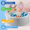 Foam Ball Pit for Kids Toddlers, Round Soft Ball Pit, Kids Memory Ball Pits, Ideal Gift Toys for Children - (Balls NOT Included) - 36 x 12 - Grey view 2