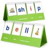 Aizweb CVCC & CCVC Word Builder,Phonics Games Flash Card for Preschool Kindergarten Classroom,Special Education Reading Manipulative Spelling Toy for Learning Activity Teacher School Supplies view 1