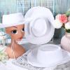 24 Pieces Cowboy Hats and Bandanas for Kids Western Cowboy Costume Hat Accessories for Toddler Child Western Theme Birthday Party Supplies Halloween Costume Dress(White) view 4