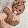 Angelbaby Realistic Reborn Baby Doll Look Real 18inch Newborn Silicone Baby Girl Dolls Soft Weighted Lifelike Cute Bebes Reborn Infant Rebirth Doll Sets for Toddler GiftsV view 4