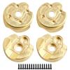 HobbyPark Brass Front and Rear Portal Weights Covers for Axial Capra 1.9 and SCX10 III Crawler Upgrades Parts, 4 Pieces (Gold) view 1