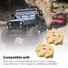 HobbyPark Brass Front and Rear Portal Weights Covers for Axial Capra 1.9 and SCX10 III Crawler Upgrades Parts, 4 Pieces (Gold) view 2