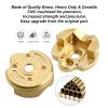 HobbyPark Brass Front and Rear Portal Weights Covers for Axial Capra 1.9 and SCX10 III Crawler Upgrades Parts, 4 Pieces (Gold) view 3