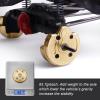 HobbyPark Brass Front and Rear Portal Weights Covers for Axial Capra 1.9 and SCX10 III Crawler Upgrades Parts, 4 Pieces (Gold) view 4