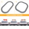 TOYANDONA Sushi Train Set Rotating Table Food Train Battery Powered Electric Train Toy Under Christmas Tree Train Track for Kids Boys Girls White view 3