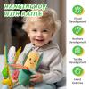 Jollybaby Baby Rattles Hanging Toys for Car Seat Crib Stroller Gym, Montessori Sensory Plush Vegetable Toys for Baby 0-3-6-12 Months with Ring Bell Crinkle and Teether, Newborn view 2