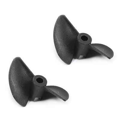 Juvielich RC Boat CCW Propeller 3.18mm Shaft 2 Vanes 30mm 1.4 P/D Fan Shape Pastic Black Rotating Propeller Props for RC Boat 2pcs