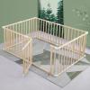 Jolan Baby Playpen Wooden,Detachable/Portable,Baby Fence with Door,Indoor Outdoor Large Safety Playard Playpen,63cm Height,Activity Center Playpen for Twins,Toddlers,Children,150180cm view 1