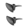Juvielich 2Pcs RC Boat CCW Propeller 4.76mm Shaft 2 Vanes 45mm 1.4 P/D Fan Shape Pastic Black Rotating Propeller Props for RC Boat view 1