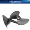Juvielich 2Pcs RC Boat CCW Propeller 4.76mm Shaft 2 Vanes 45mm 1.4 P/D Fan Shape Pastic Black Rotating Propeller Props for RC Boat view 3