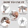 Foil Star Piata with Blindfold and Bat for Birthday Foldable Star Shape Piata with Stick Festive Fiesta Party Supplies Favors for Mexican Party(Silver) view 3
