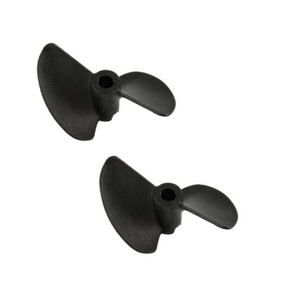Juvielich 2 Pairs 2 Blades Propeller for Ship Model RC Boat Propeller Model Black Plastic Positive Paddle and Propeller Reversing 32mm Diameter 40mm Pitch 3.17mm Hole Dia