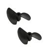 Juvielich 2 Pairs 2 Blades Propeller for Ship Model RC Boat Propeller Model Black Plastic Positive Paddle and Propeller Reversing 32mm Diameter 40mm Pitch 3.17mm Hole Dia view 1