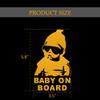 Baby on Board Sticker for Cars, Self-Adhesive Car Stickers and Decals, Baby in Car High Intensity Reflective Waterproof Vinyl Safety Car Signs, Car Accessories Baby Sign for All Cars view 2