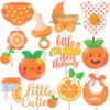 36pcs Little Cutie Cupcake Toppers Little Cutie Baby Shower Decoration Orange Cupcake Toppers for Citrus Theme Birthday Party Baby Shower Supplies view 1