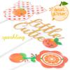 36pcs Little Cutie Cupcake Toppers Little Cutie Baby Shower Decoration Orange Cupcake Toppers for Citrus Theme Birthday Party Baby Shower Supplies view 4