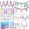 AIPRIDY Charm Bracelet Making Kit,Unicorn Mermaid Crafts Gifts Set Can Inspires Imagination and Creativity,Jewelry Making Kit Perfect Gifts for Girls 5-12 Years Old (84 Pieces) view 1