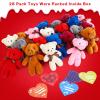 Acekid 28PCS Valentine's Day Gift Cards Plush Bear Stuffed Keychain Toys for Kids, Mini Animal Plush Toys for Valentines Exchange, School Classroom Prize view 3