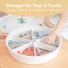 Inspire My Play - 3 x Silicone Sorting and Organising Compartments - Compatible with Sensory PlayTray - Sensory Bin Accessories - Early Development & Activity Toys for Disabled Children - Stone view 3