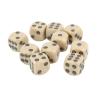 6 Sided Dice Set, 20Pcs White Pearl Grain Circle Dots Six Sided Dice 16mm for Table Borad Games Math Teaching view 2