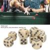 6 Sided Dice Set, 20Pcs White Pearl Grain Circle Dots Six Sided Dice 16mm for Table Borad Games Math Teaching view 4