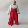 1/12 Samurai Kimono Clothes for 6" 6 inches 1:12 Action Figure Doll Clothes (White top&red Trousers) view 2
