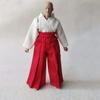 1/12 Samurai Kimono Clothes for 6" 6 inches 1:12 Action Figure Doll Clothes (White top&red Trousers) view 4