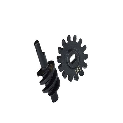 Carbon Steel Overdrive Differential Worm Gear Set 14T For Axial Rc Truck 1/24 SCX24 Crawlers - Black