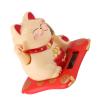 Waving CatSolar Powered Cute Waving Cat Good Luck Wealth Welcoming Cats Home Display Car Decor(Yellow) view 3