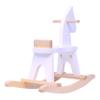 AmishToyBox.com Wooden Rocking Horse Toddler Ride-On Toy (White and Natural) view 4