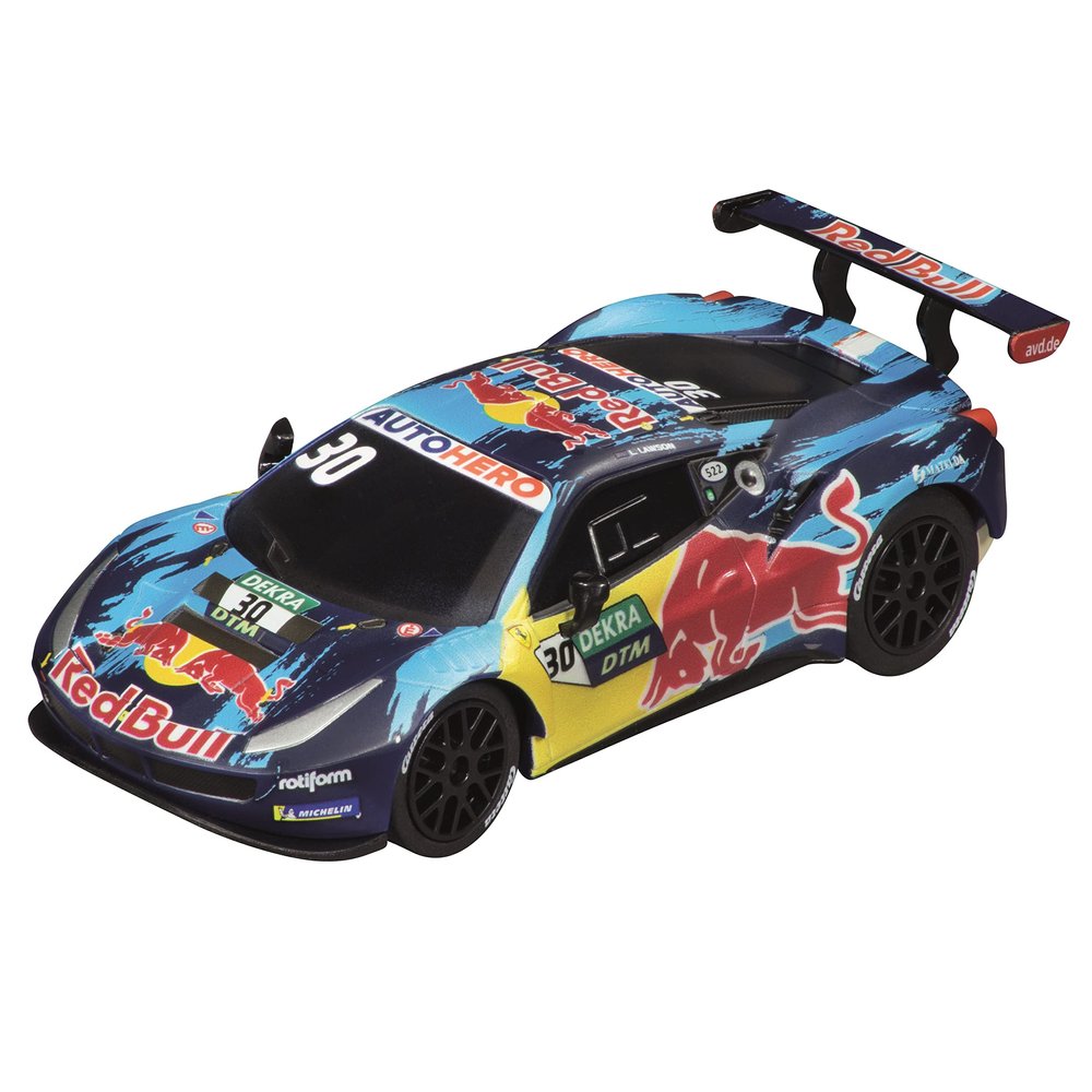 Carrera 64197 Ferrari 488 GT3 Red Bull AF Corse No.30 1:43 Scale Analog Slot Car Racing Vehicle GO Slot Car Toy Race Track Sets