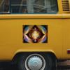 Kaleidoscope Car Magnet 2 PCS - Themed Car Magnet - Abstract Sticker view 2