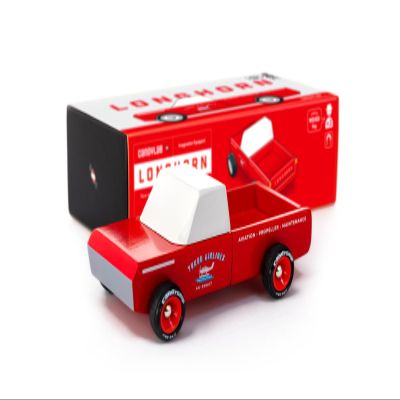 Candylab Toys - Americana Collection - Longhorn Red - Premium Handcrafted Wooden Car Toy