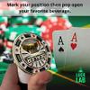 Luck Lab Set of 3 Metal Bottle Opener Poker Buttons - Dealer Button, Big Blind and Small Blind Metal Weights (Position Markers) for Texas Hold Em - 2 inch view 4