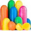 MAXYGIFT 2.25" Empty Multi-color Surprise Plastic Easter Eggs for Filling Hunt Easter Basket Bulk (Pack of 50) view 2